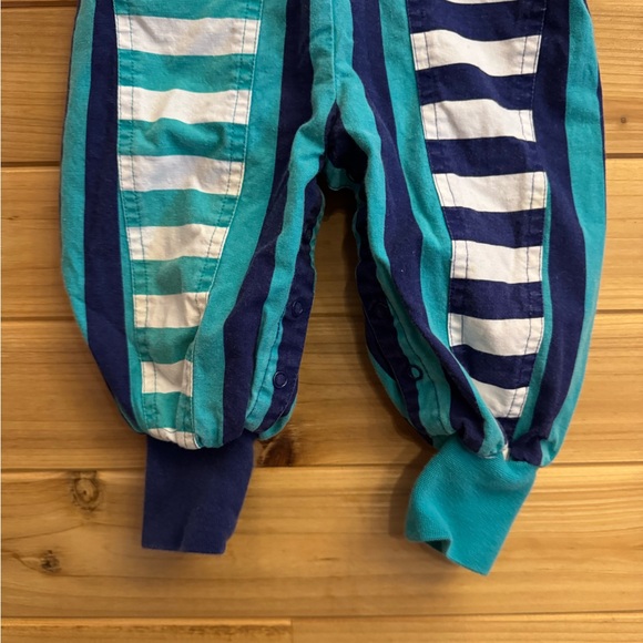 Vintage 90’s Gymboree Size XS/9-12 Months Retro Stripe Collared Jumpsuit - Picture 4 of 12